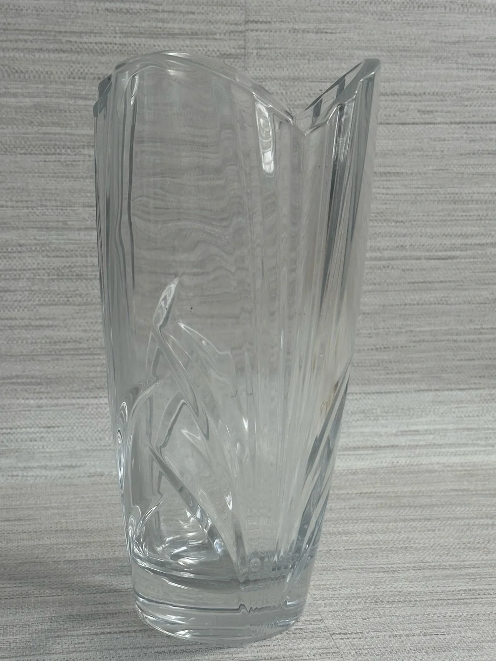 Lenox Fine Crystal Czech Republic Swirl Vase 10.5” Heavy 5.5 Lbs